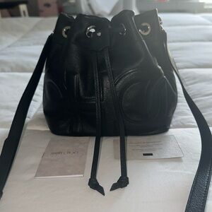 Jimmy Choo Small Juno Leather Bucket Bag